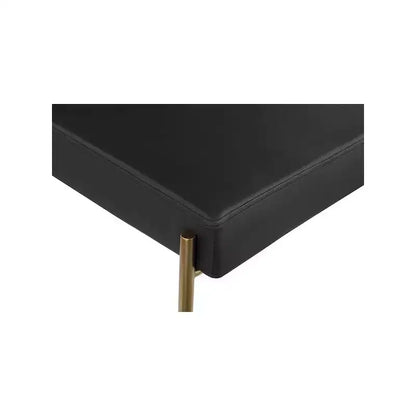 Sedia da pranzo in similpelle nera/crema e tessuto bouclé, set da 2