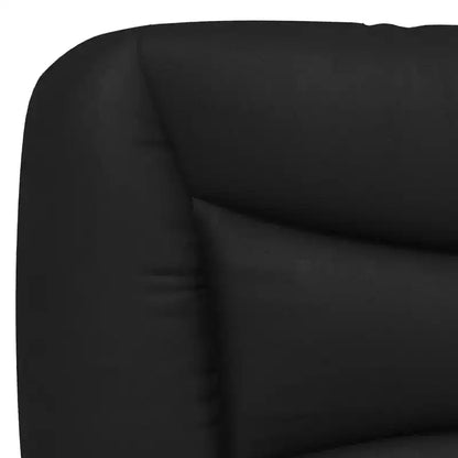 Letto matrimoniale nero/bianco con LED e testiera imbottita, per 2 persone