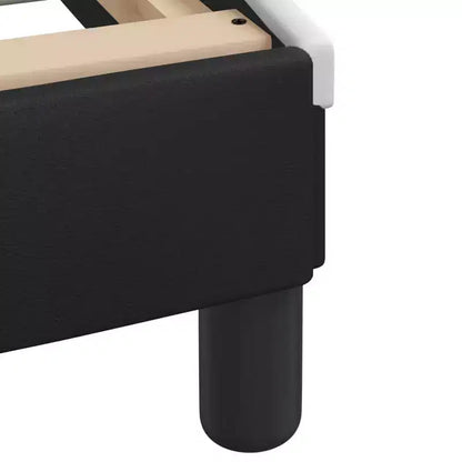 Letto matrimoniale nero/bianco con LED e testiera imbottita, per 2 persone