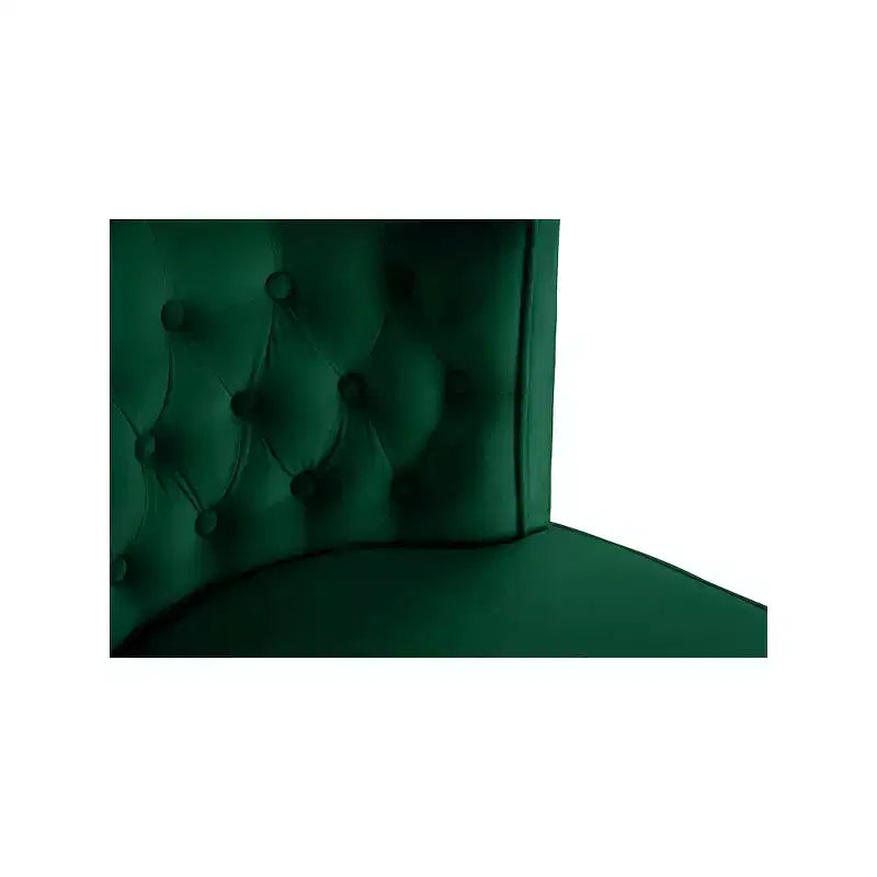 Sedie da pranzo in velluto verde/grigio con gambe dorate – Set da 2