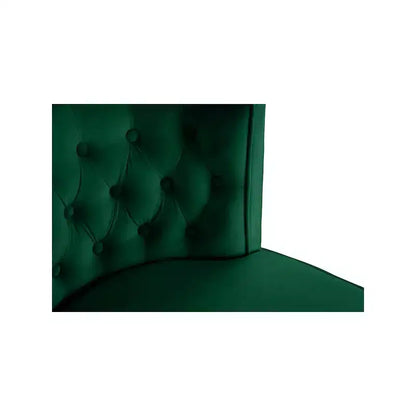 Sedie da pranzo in velluto verde/grigio con gambe dorate – Set da 2