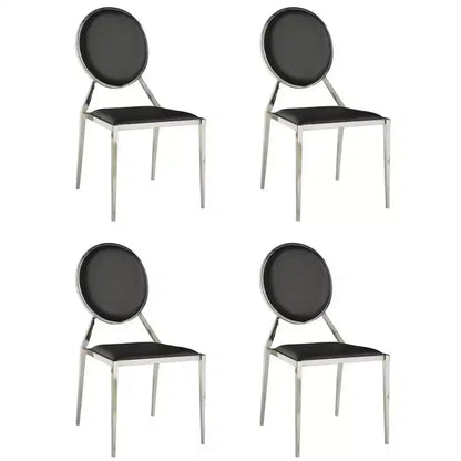 Chintaly Imports,Contemporary Round-Back Upholstered Side Chair - Set of 4