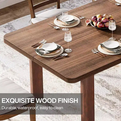 Tavolo da pranzo rettangolare in legno stile rustico, 4-6 posti