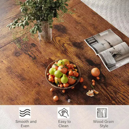 Tavolo da pranzo rettangolare in ferro nero + grigio/colori retrò, 6 posti a sedere
