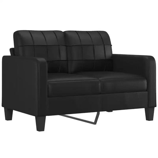 Set divani in similpelle antracite/nero – 4 posti