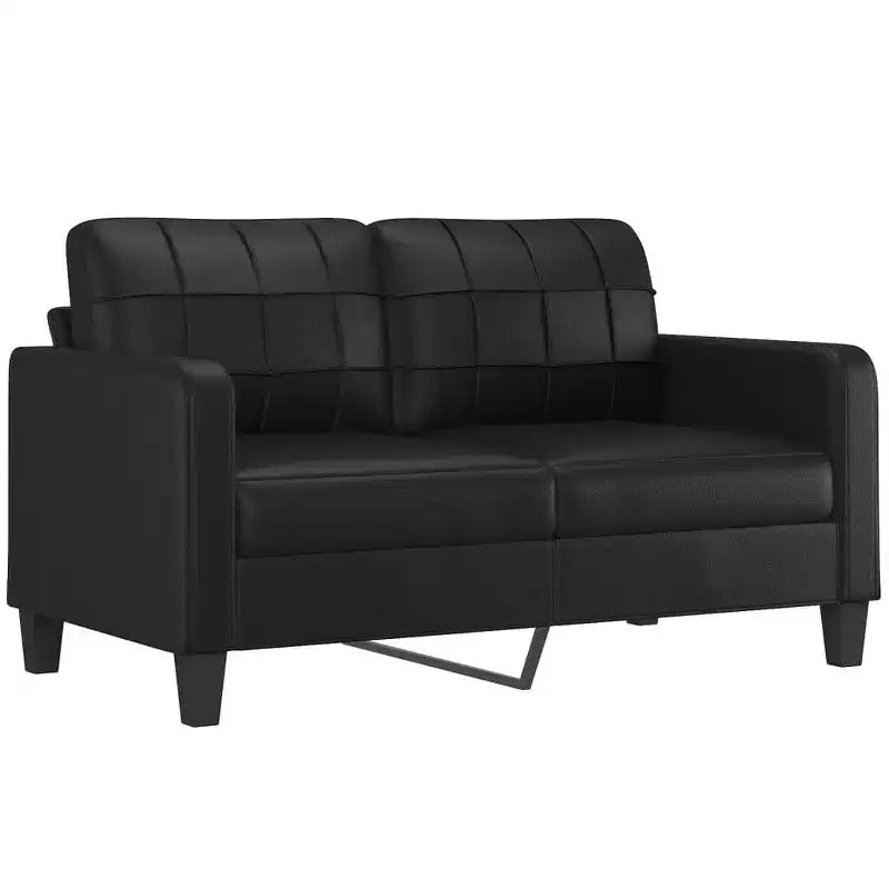 Set divani in similpelle antracite/nero – 4 posti
