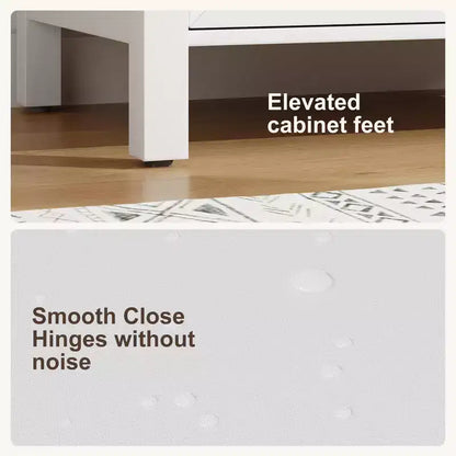 Mobile lavabo da bagno freestanding in verde chiaro/legno naturale/noce/bianco con lavello, 24"/30"/36", singolo