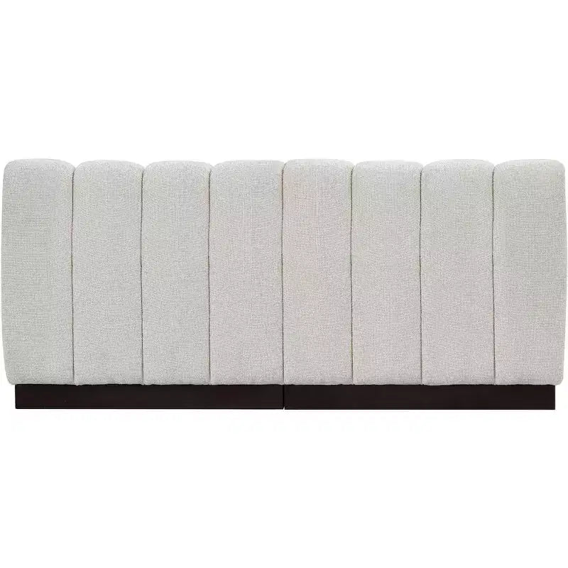 Divano modulare a 2 posti in tessuto ciniglia cognac / crema / verde / grigio