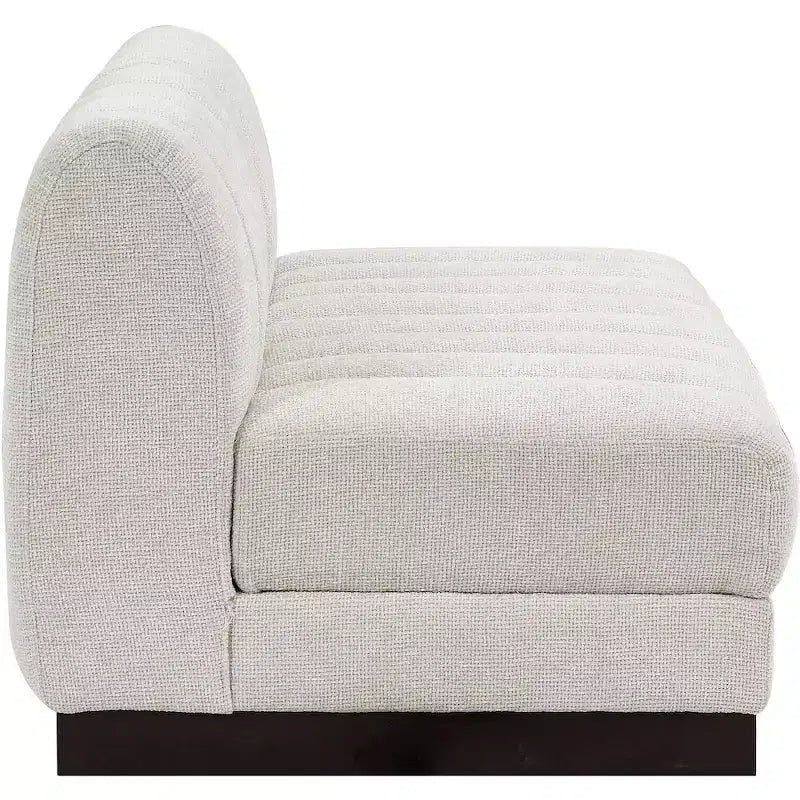 Divano modulare a 2 posti in tessuto ciniglia cognac / crema / verde / grigio