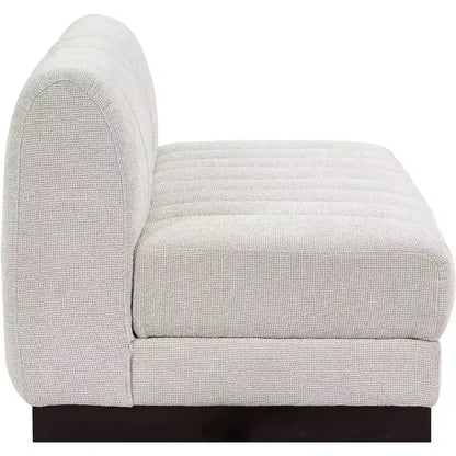 Divano modulare a 2 posti in tessuto ciniglia cognac / crema / verde / grigio