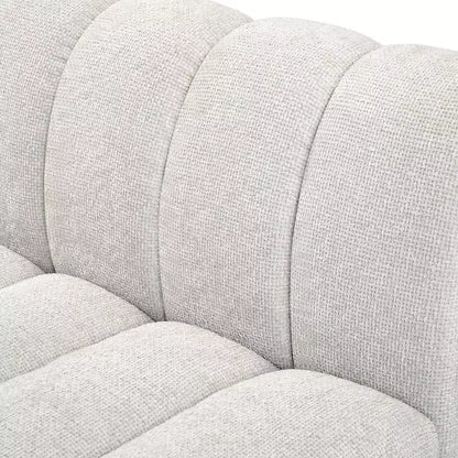 Divano modulare a 2 posti in tessuto ciniglia cognac / crema / verde / grigio