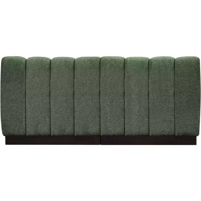 Divano modulare a 2 posti in tessuto ciniglia cognac / crema / verde / grigio