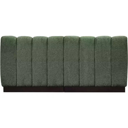 Divano modulare a 2 posti in tessuto ciniglia cognac / crema / verde / grigio
