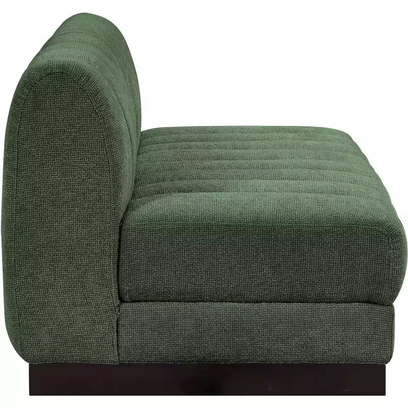 Divano modulare a 2 posti in tessuto ciniglia cognac / crema / verde / grigio