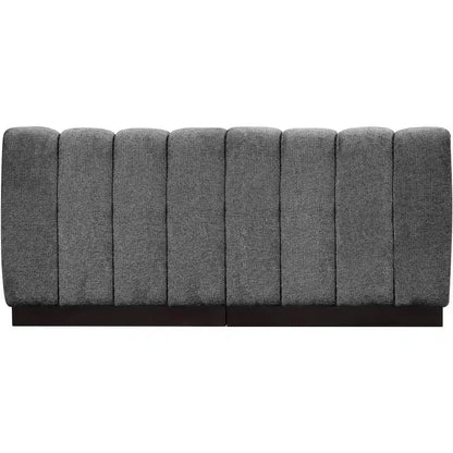 Divano modulare a 2 posti in tessuto ciniglia cognac / crema / verde / grigio