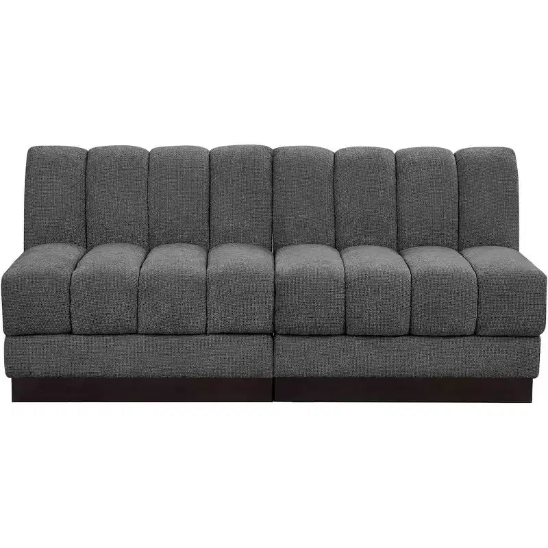 Divano modulare a 2 posti in tessuto ciniglia cognac / crema / verde / grigio