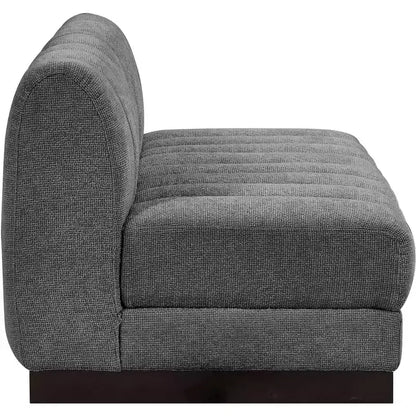 Divano modulare a 2 posti in tessuto ciniglia cognac / crema / verde / grigio