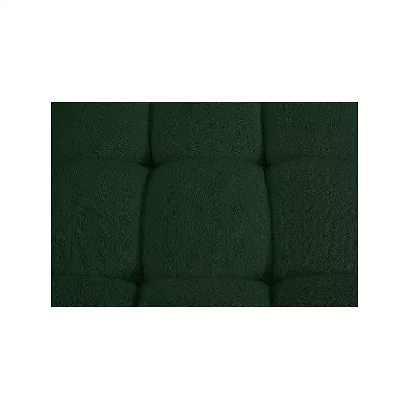 Divano modulare in tessuto bouclé verde, 4 posti