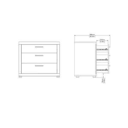 Set camera da letto 2 pezzi Jackson Hickory – Cassettone a 6 cassetti e comò a 3 cassetti (montaggio da 2 persone)