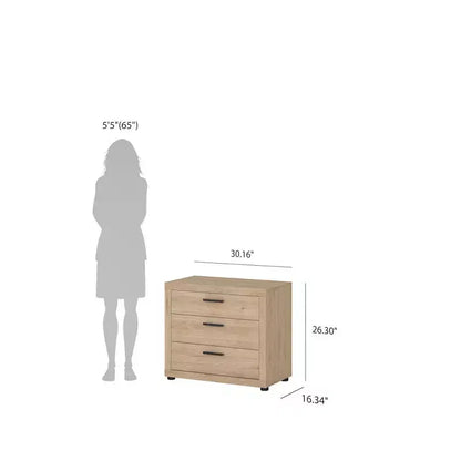 Set camera da letto 2 pezzi Jackson Hickory – Cassettone a 6 cassetti e comò a 3 cassetti (montaggio da 2 persone)