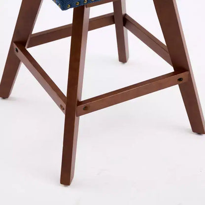 Sgabello da bancone girevole rivestito in tessuto beige/blu/grigio/rosso, set da 2