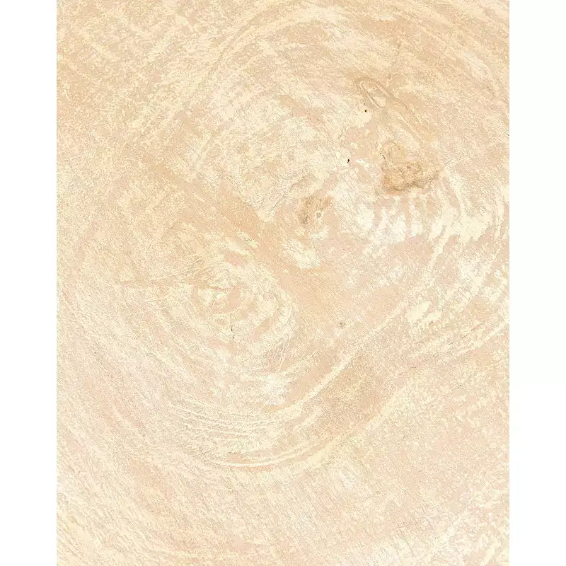 Tavolino d'appoggio rotondo in teak massiccio marrone, uso monoposto