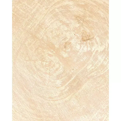 Tavolino d'appoggio rotondo in teak massiccio marrone, uso monoposto