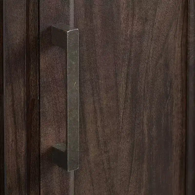 Noce Scuro / Nero / Rovere Ghiacciato, Mobile TV ad Angolo con Camino Elettrico, Adatto a TV fino a 65"