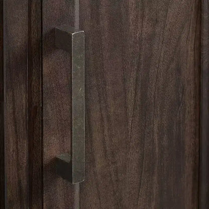 Noce Scuro / Nero / Rovere Ghiacciato, Mobile TV ad Angolo con Camino Elettrico, Adatto a TV fino a 65"