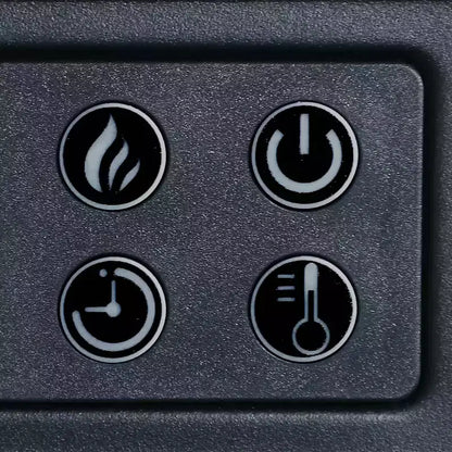 Noce Scuro / Nero / Rovere Ghiacciato, Mobile TV ad Angolo con Camino Elettrico, Adatto a TV fino a 65"