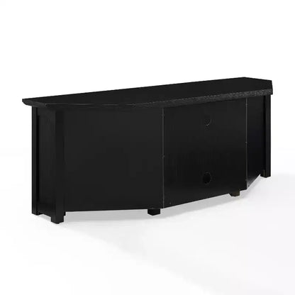 Noce Scuro / Nero / Rovere Ghiacciato, Mobile TV ad Angolo con Camino Elettrico, Adatto a TV fino a 65"