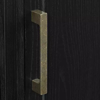 Noce Scuro / Nero / Rovere Ghiacciato, Mobile TV ad Angolo con Camino Elettrico, Adatto a TV fino a 65"