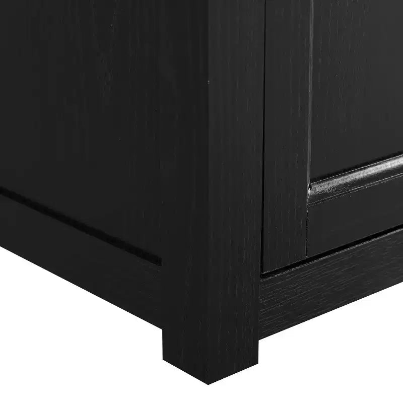 Noce Scuro / Nero / Rovere Ghiacciato, Mobile TV ad Angolo con Camino Elettrico, Adatto a TV fino a 65"