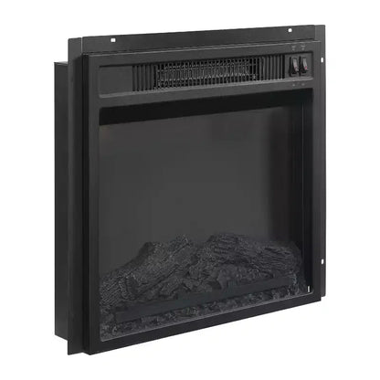 Noce Scuro / Nero / Rovere Ghiacciato, Mobile TV ad Angolo con Camino Elettrico, Adatto a TV fino a 65"